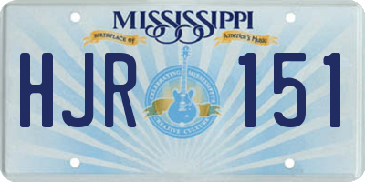 MS license plate HJR151
