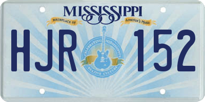 MS license plate HJR152
