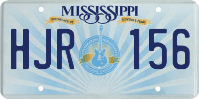 MS license plate HJR156