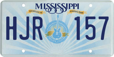 MS license plate HJR157