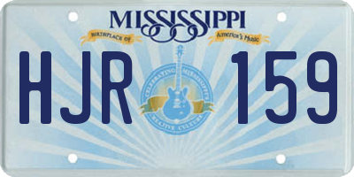 MS license plate HJR159