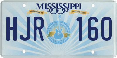 MS license plate HJR160