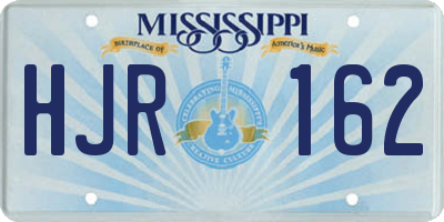 MS license plate HJR162