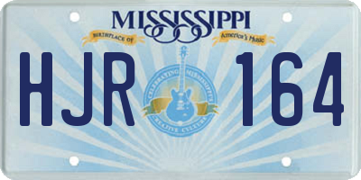MS license plate HJR164