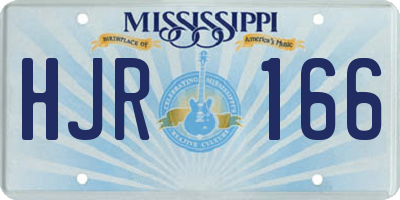 MS license plate HJR166