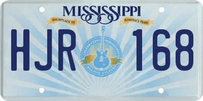 MS license plate HJR168