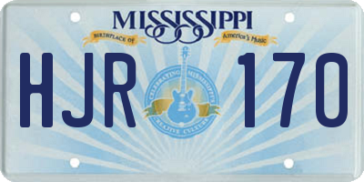 MS license plate HJR170