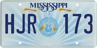 MS license plate HJR173