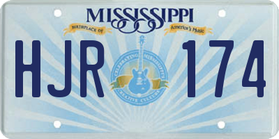 MS license plate HJR174