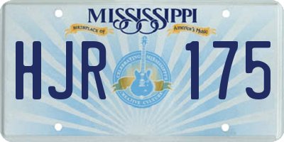 MS license plate HJR175