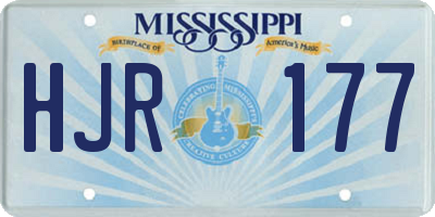 MS license plate HJR177