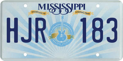 MS license plate HJR183