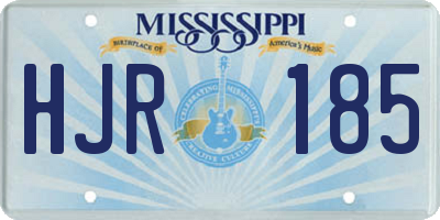 MS license plate HJR185
