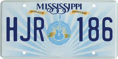 MS license plate HJR186