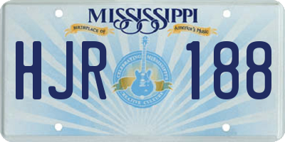 MS license plate HJR188