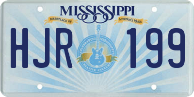 MS license plate HJR199