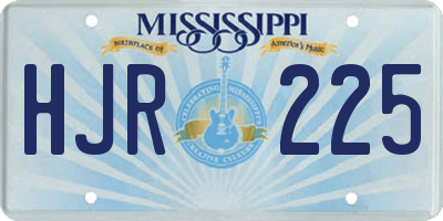 MS license plate HJR225