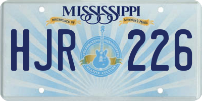 MS license plate HJR226