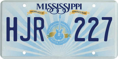 MS license plate HJR227