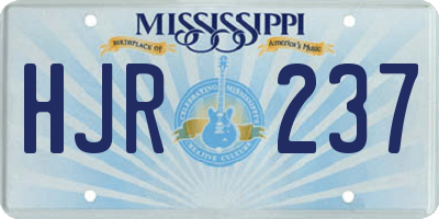MS license plate HJR237