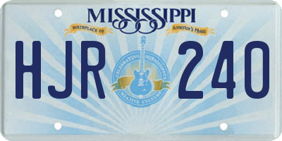 MS license plate HJR240