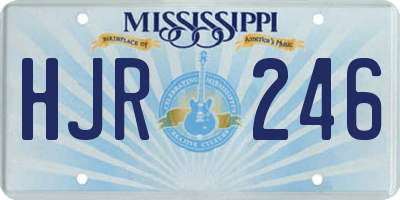 MS license plate HJR246