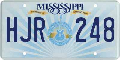 MS license plate HJR248
