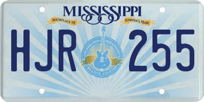 MS license plate HJR255