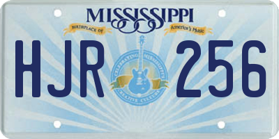 MS license plate HJR256