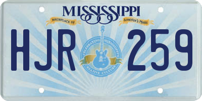 MS license plate HJR259