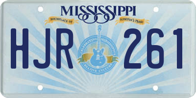 MS license plate HJR261