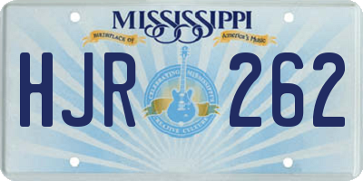 MS license plate HJR262