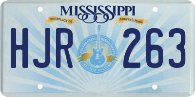MS license plate HJR263