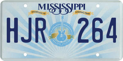 MS license plate HJR264