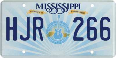 MS license plate HJR266