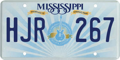 MS license plate HJR267