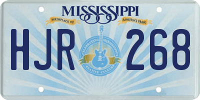MS license plate HJR268