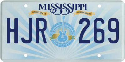 MS license plate HJR269