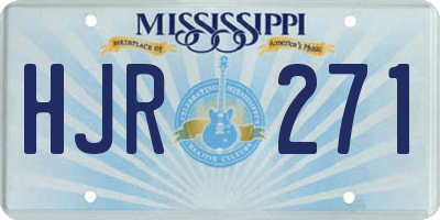 MS license plate HJR271
