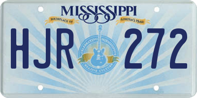 MS license plate HJR272