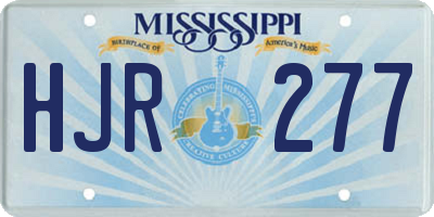 MS license plate HJR277