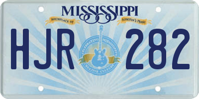 MS license plate HJR282