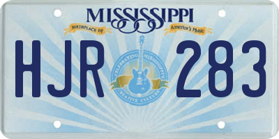 MS license plate HJR283