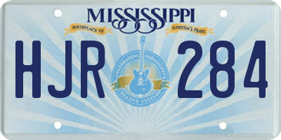 MS license plate HJR284