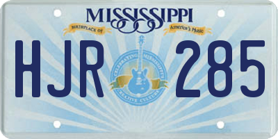 MS license plate HJR285