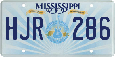 MS license plate HJR286