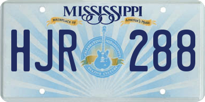 MS license plate HJR288