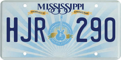 MS license plate HJR290