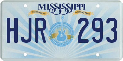 MS license plate HJR293