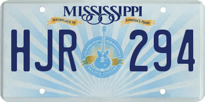 MS license plate HJR294
